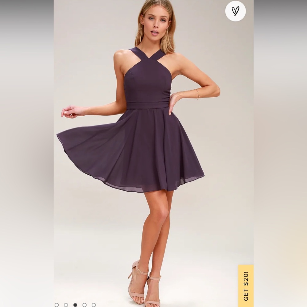 Lulus Forevermore Purple Skater Dress 👗